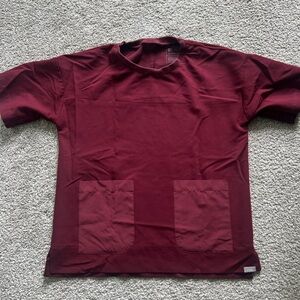 Figs Red Short Sleeve Tee